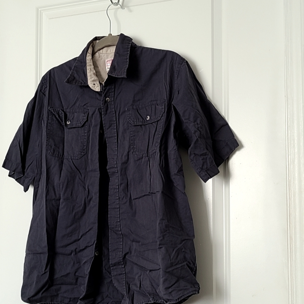 Men's  Large button down navy Wrangler